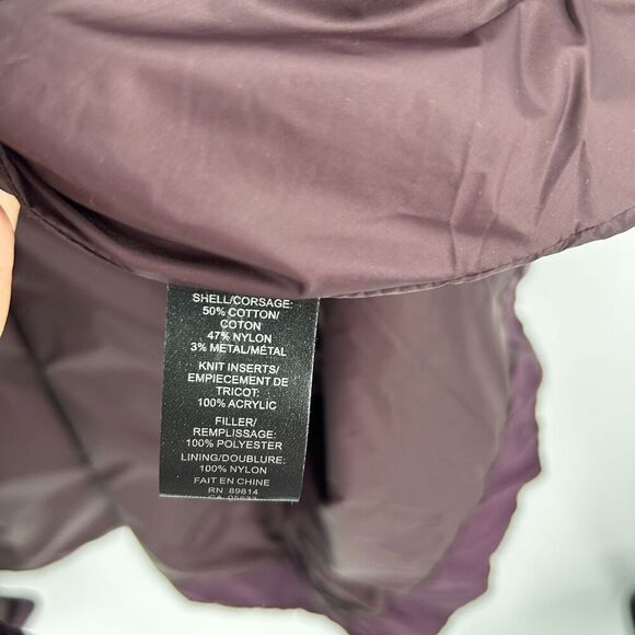 STELLA CARAKASI Women's Purple Long Line Full Zip Definitive Coat Size Medium - Picture 7 of 7